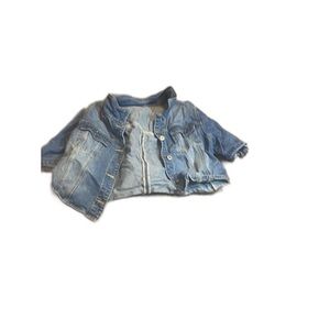 Distressed Denim Crop Jacket